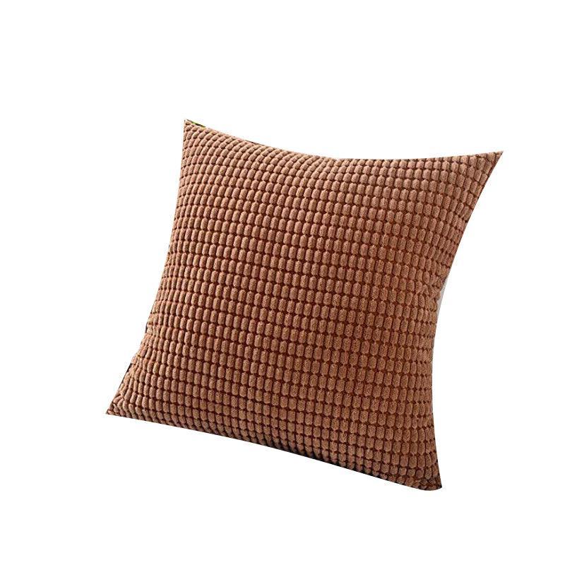 45X45 Plain Solid Colour Cushion Cover Decorative Pillow Case Home Multicoloured - Light Grey