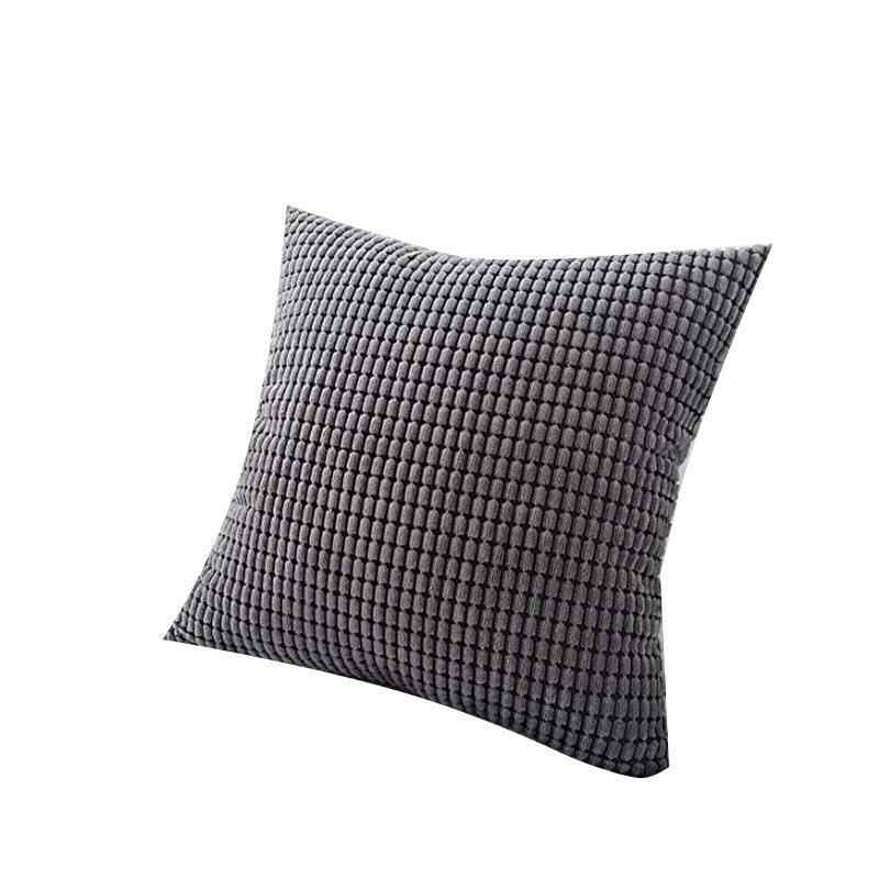 45X45 Plain Solid Colour Cushion Cover Decorative Pillow Case Home Multicoloured - Pink