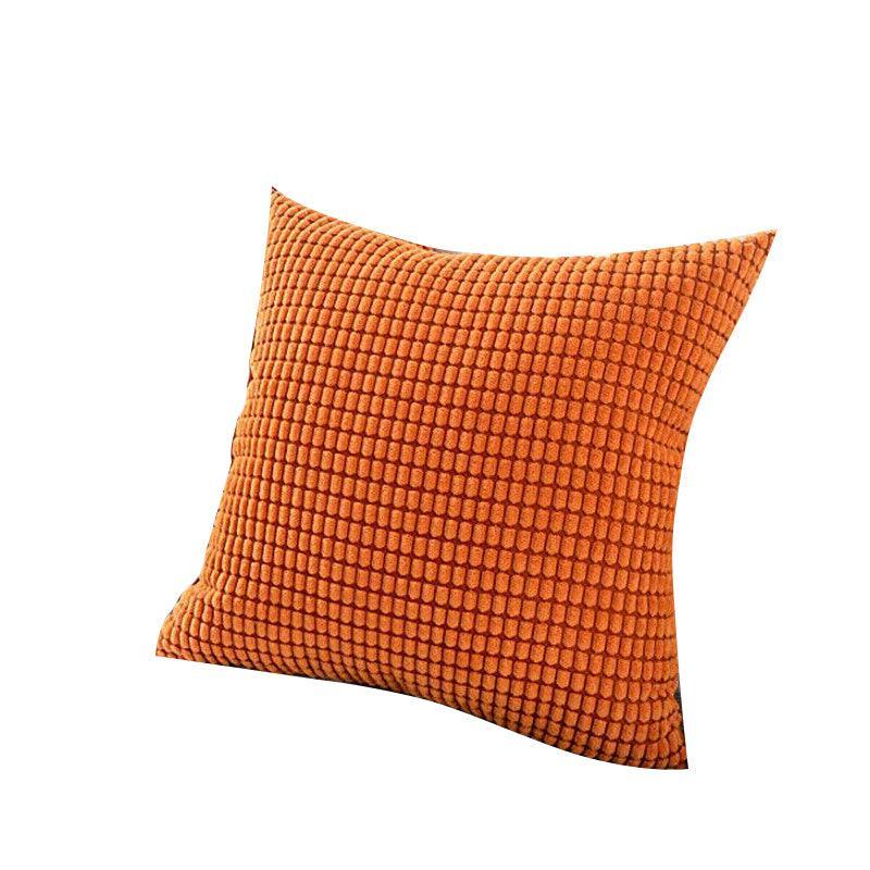 45X45 Plain Solid Colour Cushion Cover Decorative Pillow Case Home Multicoloured - White