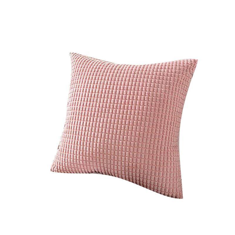 45X45 Plain Solid Colour Cushion Cover Decorative Pillow Case Home Multicoloured - White