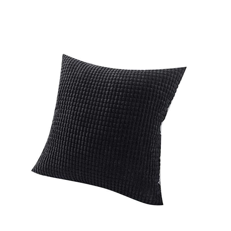 45X45 Plain Solid Colour Cushion Cover Decorative Pillow Case Home Multicoloured - White