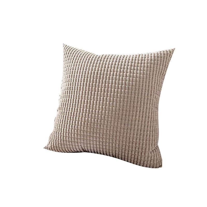 45X45 Plain Solid Colour Cushion Cover Decorative Pillow Case Home Multicoloured - Orange