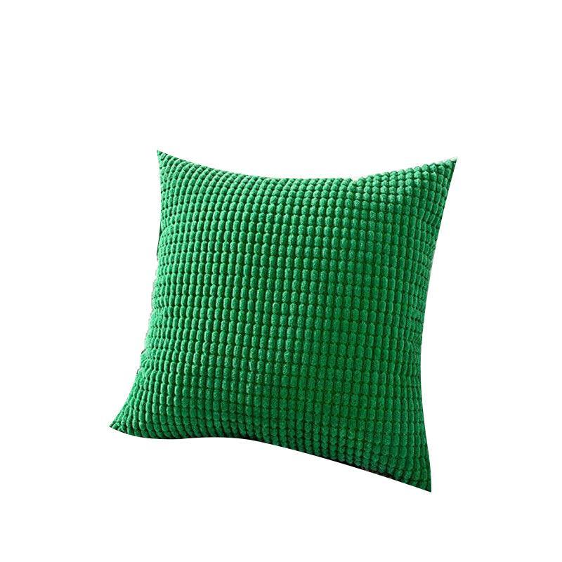 45X45 Plain Solid Colour Cushion Cover Decorative Pillow Case Home Multicoloured - Orange