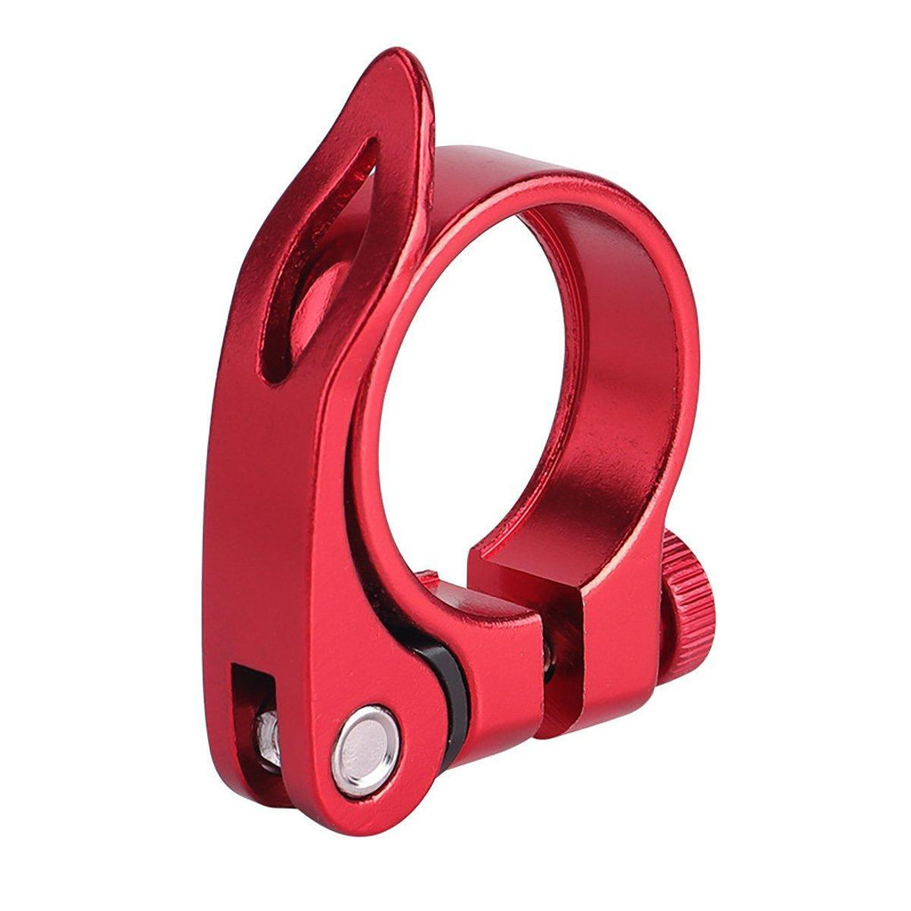 Quick Release Bicycle Seat Tube Clamp Multi Color Lever Lock Cycling Accessories - Black-3-4