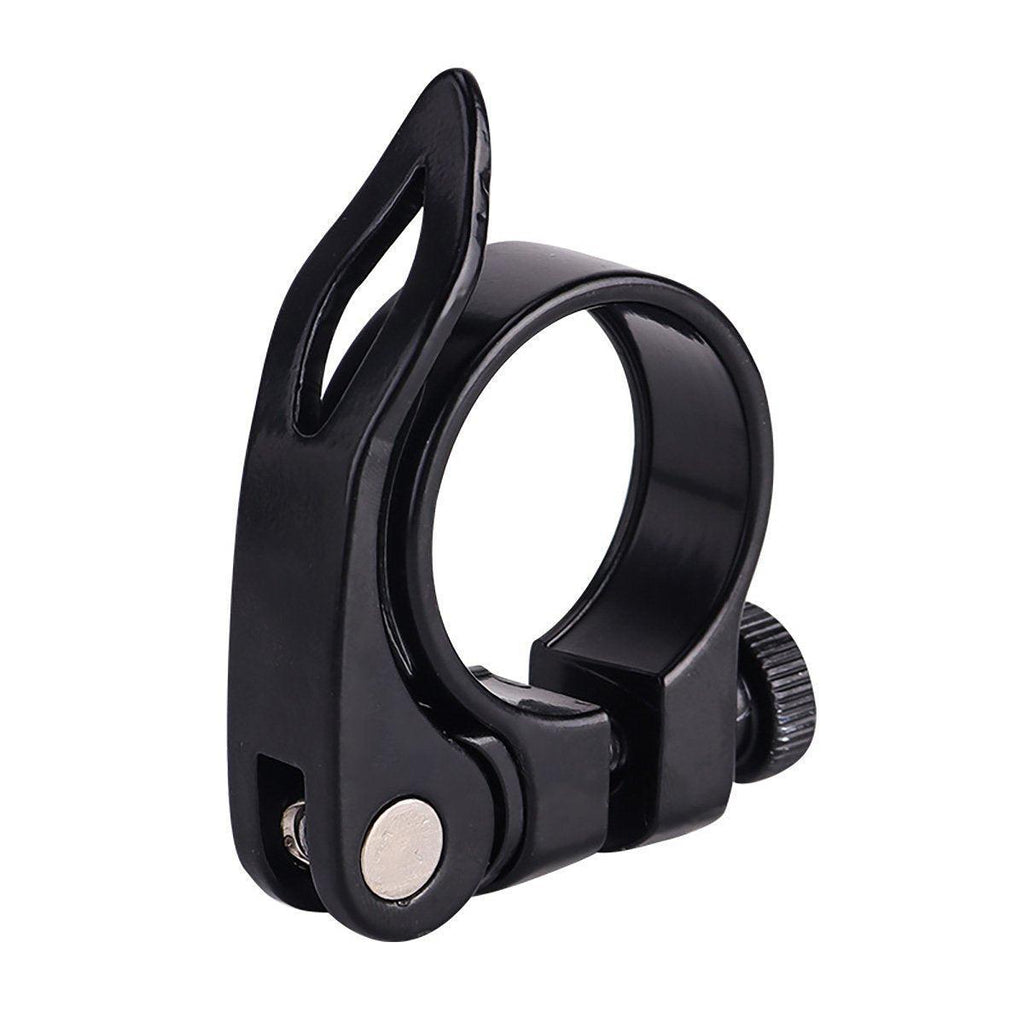 Quick Release Bicycle Seat Tube Clamp Multi Color Lever Lock Cycling Accessories - Black-3-4