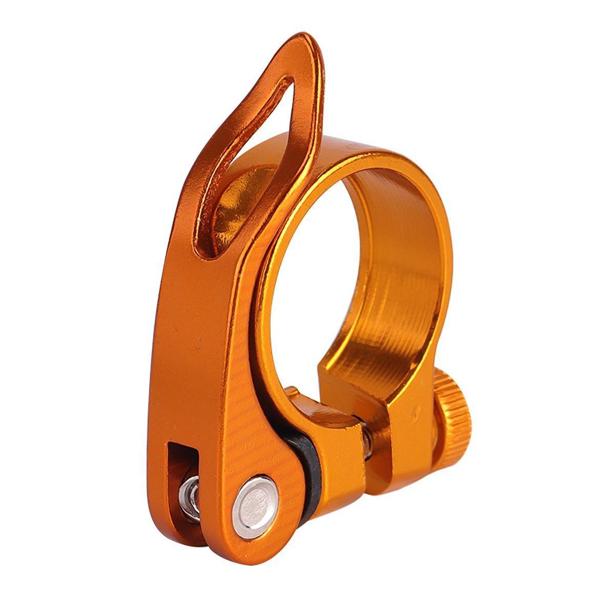 Quick Release Bicycle Seat Tube Clamp Multi Color Lever Lock Cycling Accessories - Black-3-4