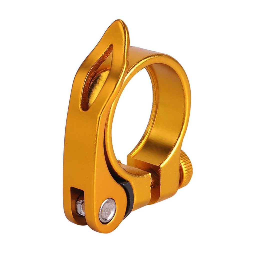 Quick Release Bicycle Seat Tube Clamp Multi Color Lever Lock Cycling Accessories - Black-3-4
