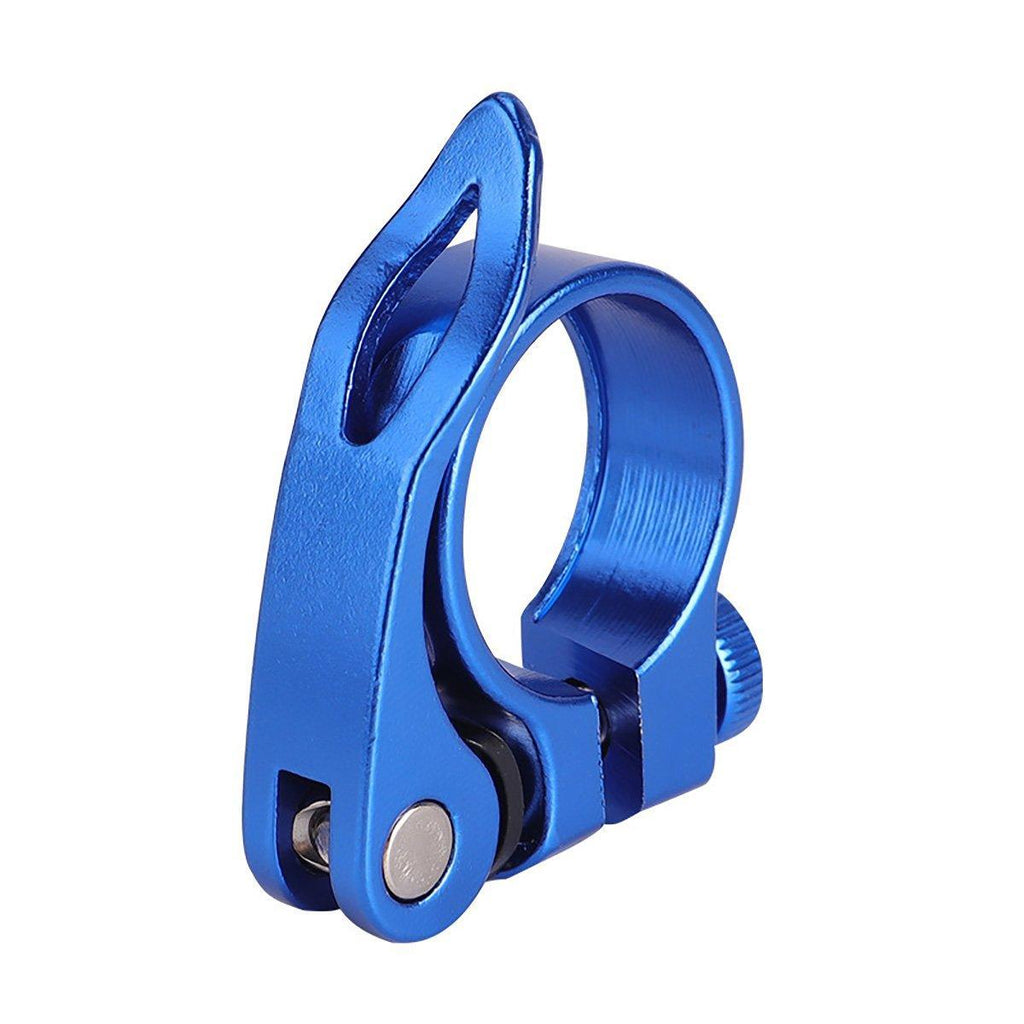 Quick Release Bicycle Seat Tube Clamp Multi Color Lever Lock Cycling Accessories - Black-3-4
