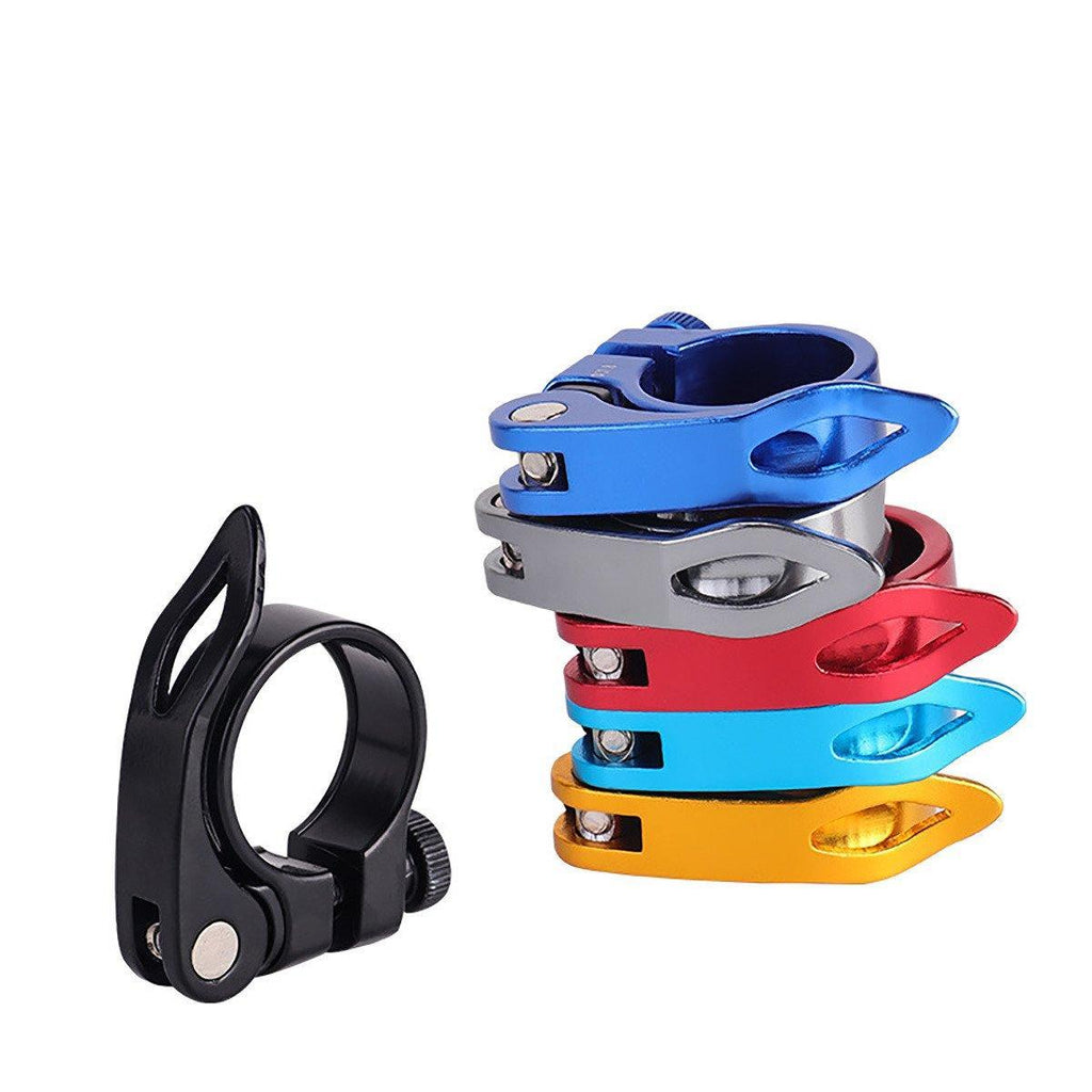 Quick Release Bicycle Seat Tube Clamp Multi Color Lever Lock Cycling Accessories - Golden-3-4