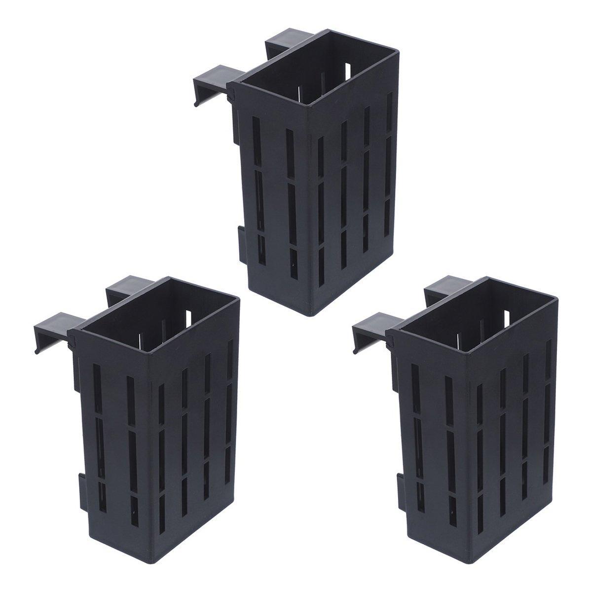 Hydroponic Plant Storage Rack Fish Tank Decoration Square Aquarium Basket Holder - White