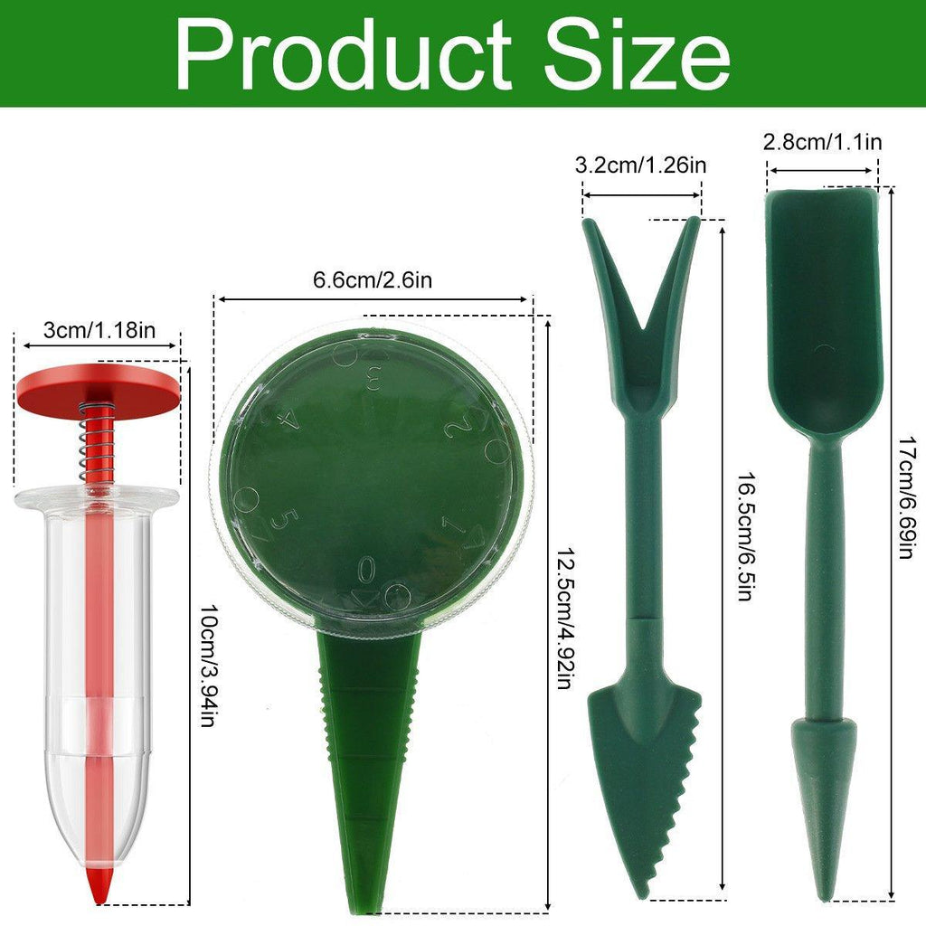 6PCS Garden Seeder Set Mini Seed Planting Tools Manual Seeder for Gardening - Coffee