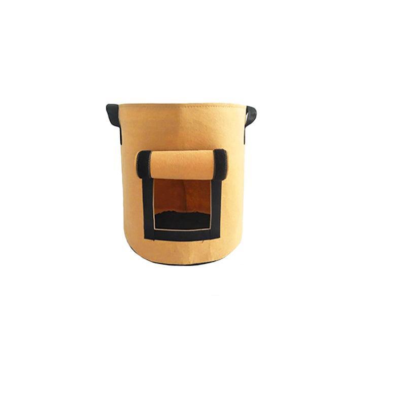 10 Gallon Potato Grow Planter Container Bag Pouch Root Plant Growing Pot Side Window - Black