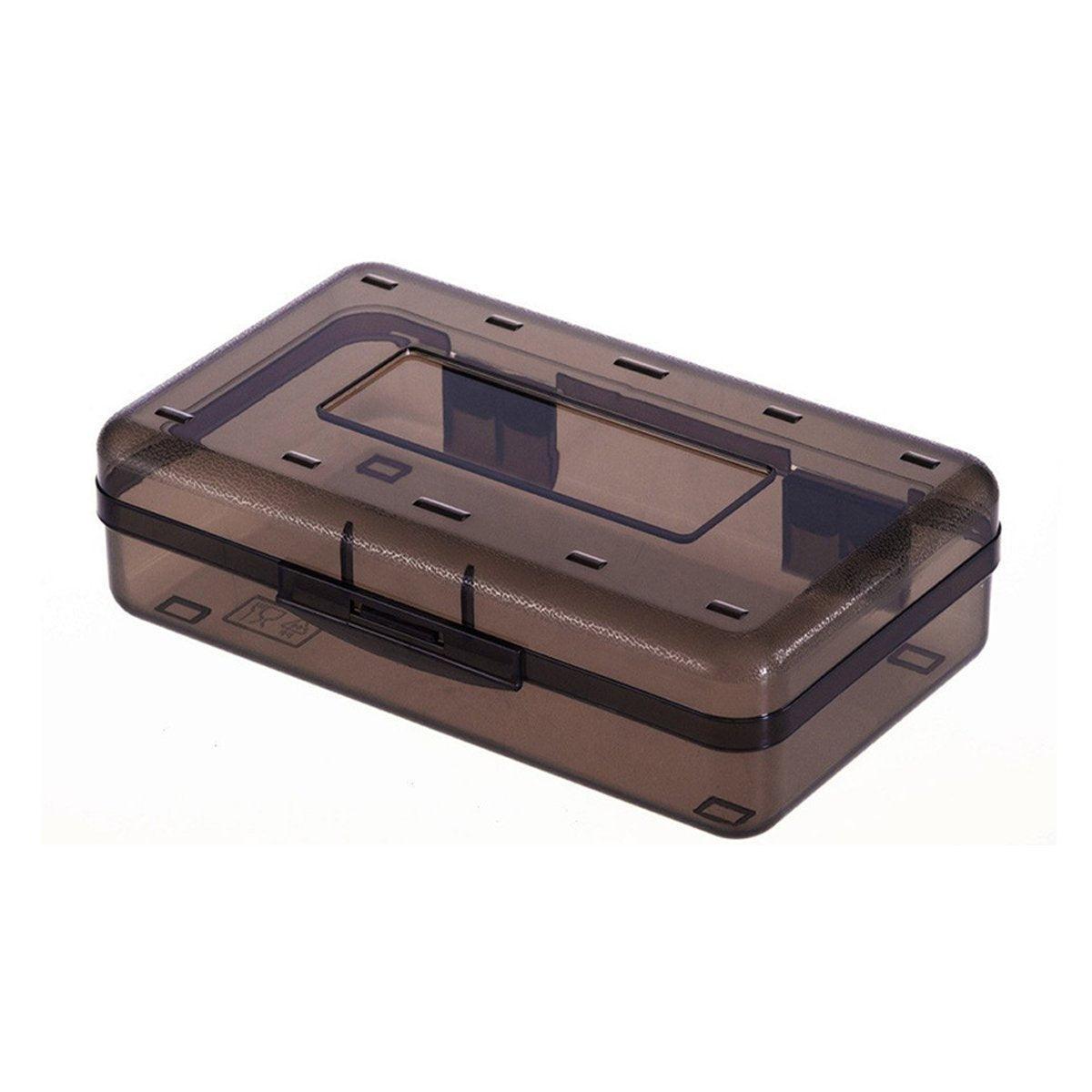 Large Capacity Transparent Plastic Pencil Case Multifunctional Student Art Box - Green