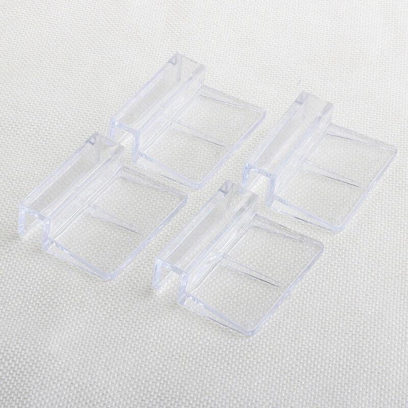 4Pcs Aquarium Fish Tank Glass Cover Support Holder Acrylic Clip Bracket 6/8/10/12mm - 12mm