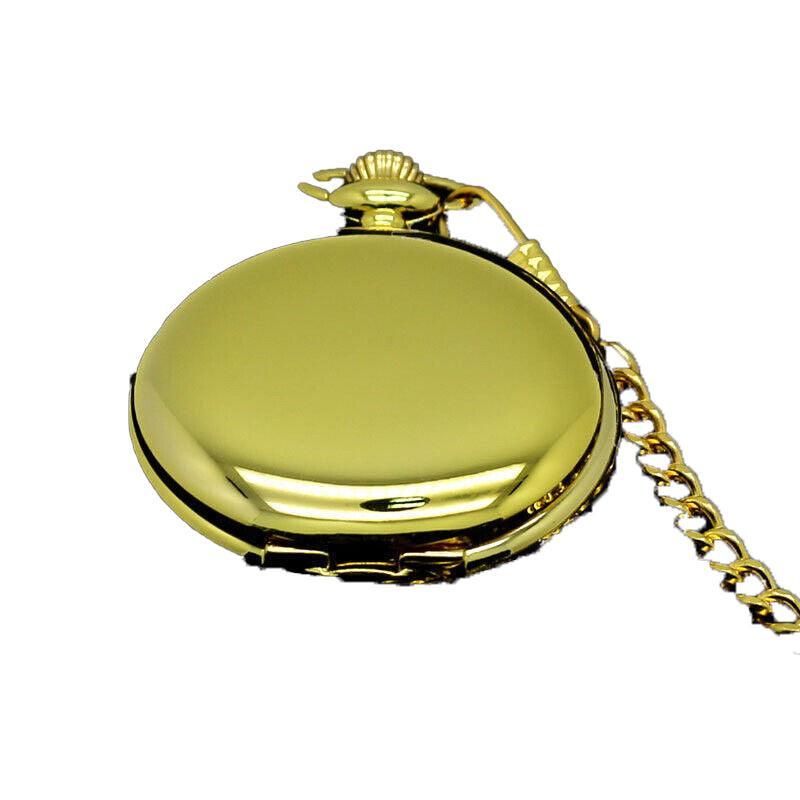 Antique Retro Mechanical Skeleton Steampunk Mens Pocket Watch Open Case Chain Au - White