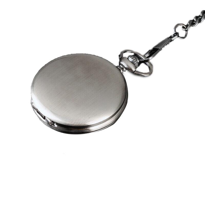 Antique Retro Mechanical Skeleton Steampunk Mens Pocket Watch Open Case Chain Au - White