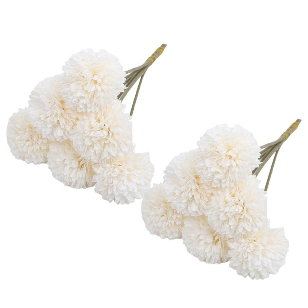 12pcs Artificial Dandelion Fake Flower Simulation Arrangement Desktop Decoration - Blue