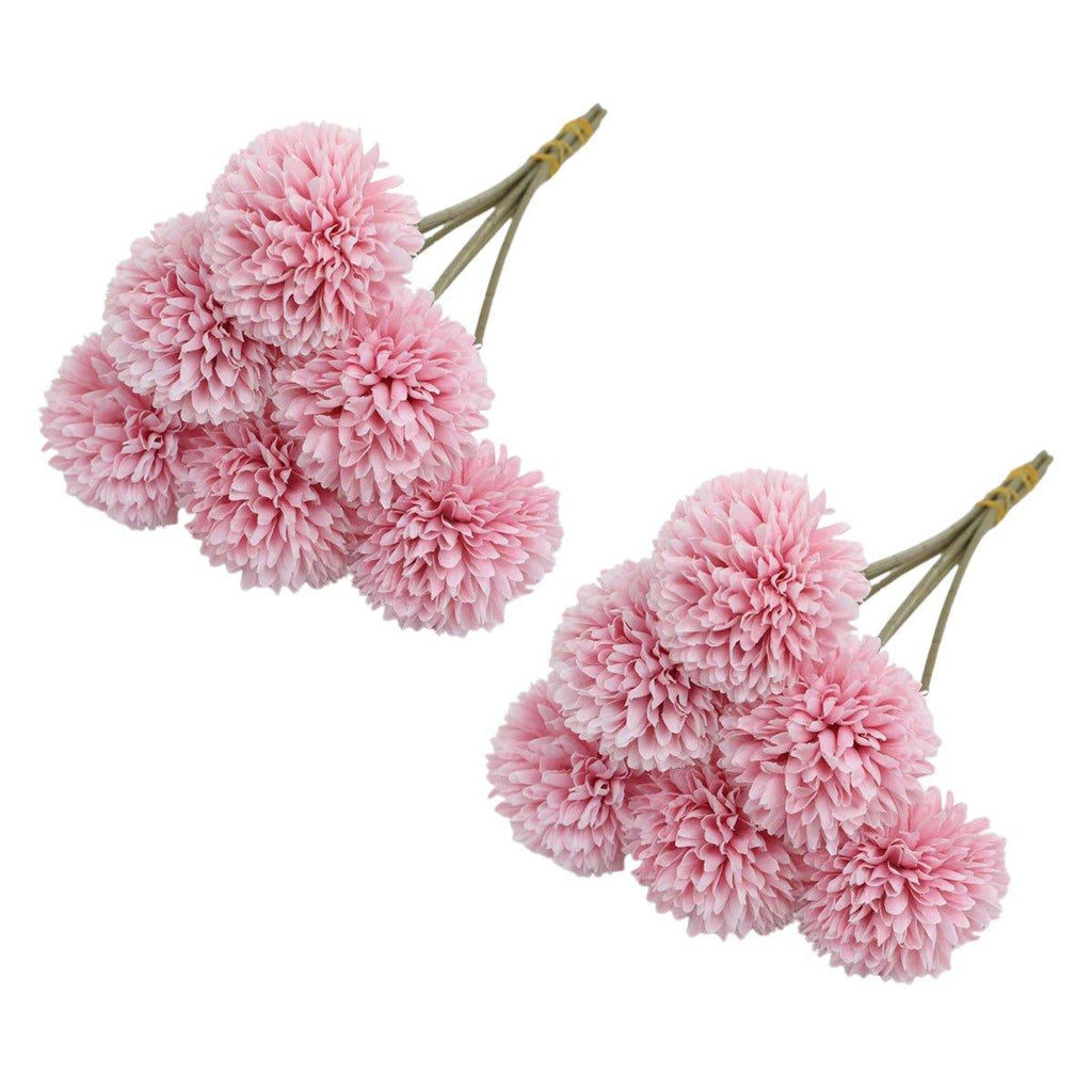 12pcs Artificial Dandelion Fake Flower Simulation Arrangement Desktop Decoration - Blue