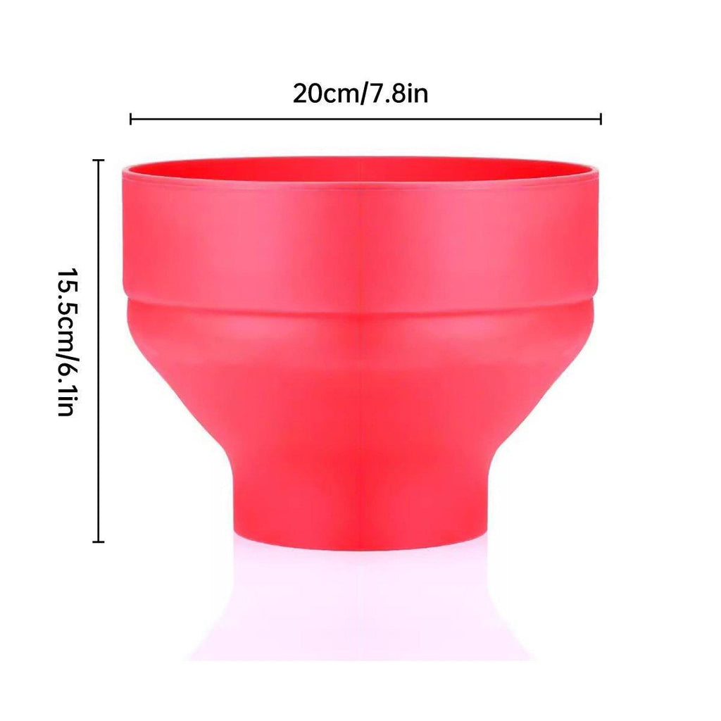 Foldable Silicone Microwave Popcorn Bucket High Temperature Resistant Bowl