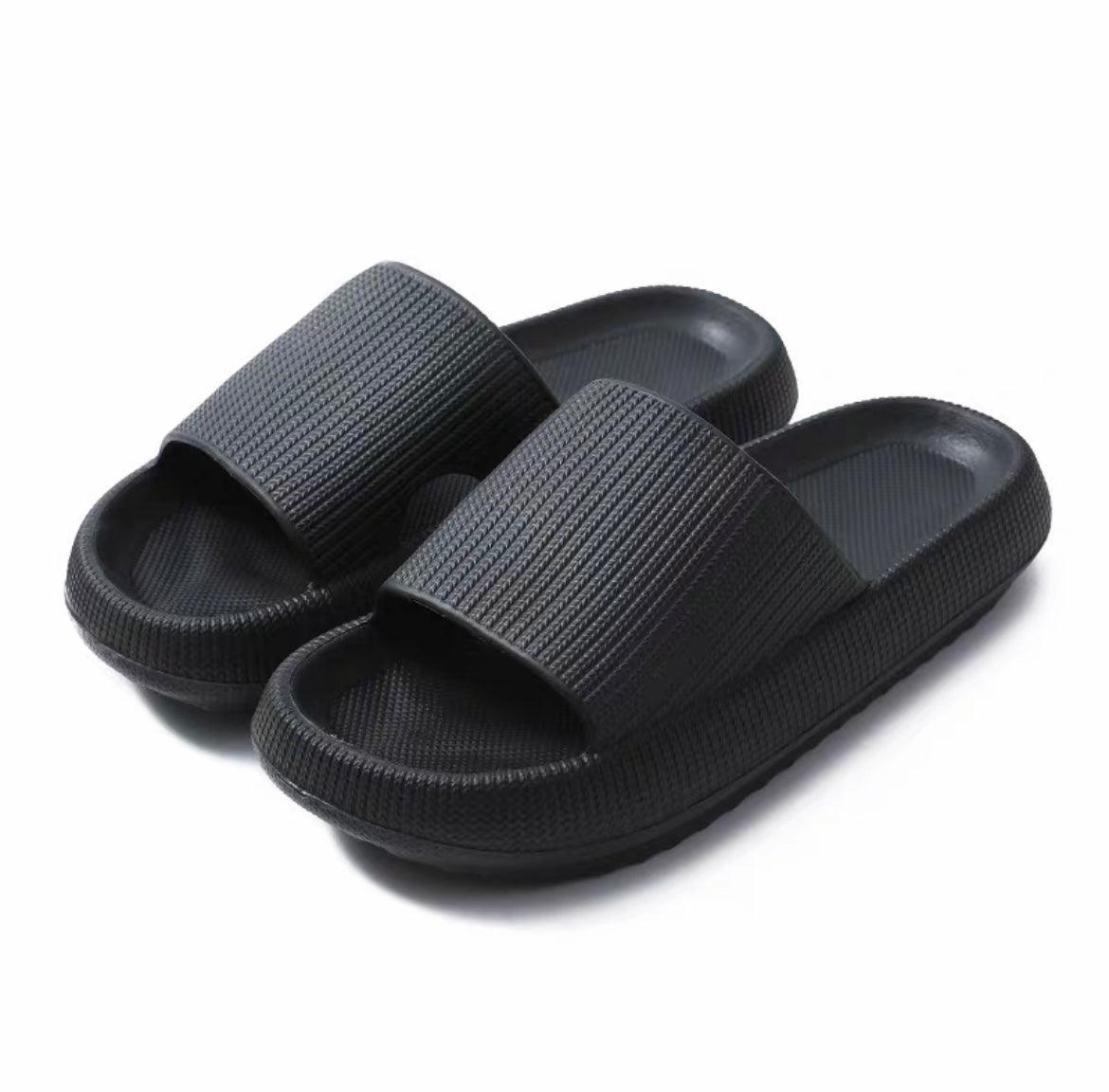 Ultra-Soft Pillow Slides EVA Slippers for Indoor Outdoor Use – Thick Anti-Slip Sole - Orange 38-39