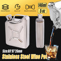 146ml Portable Outdoor Camping Oil Can Thick Stainless Steel Fuel Bottle Flask