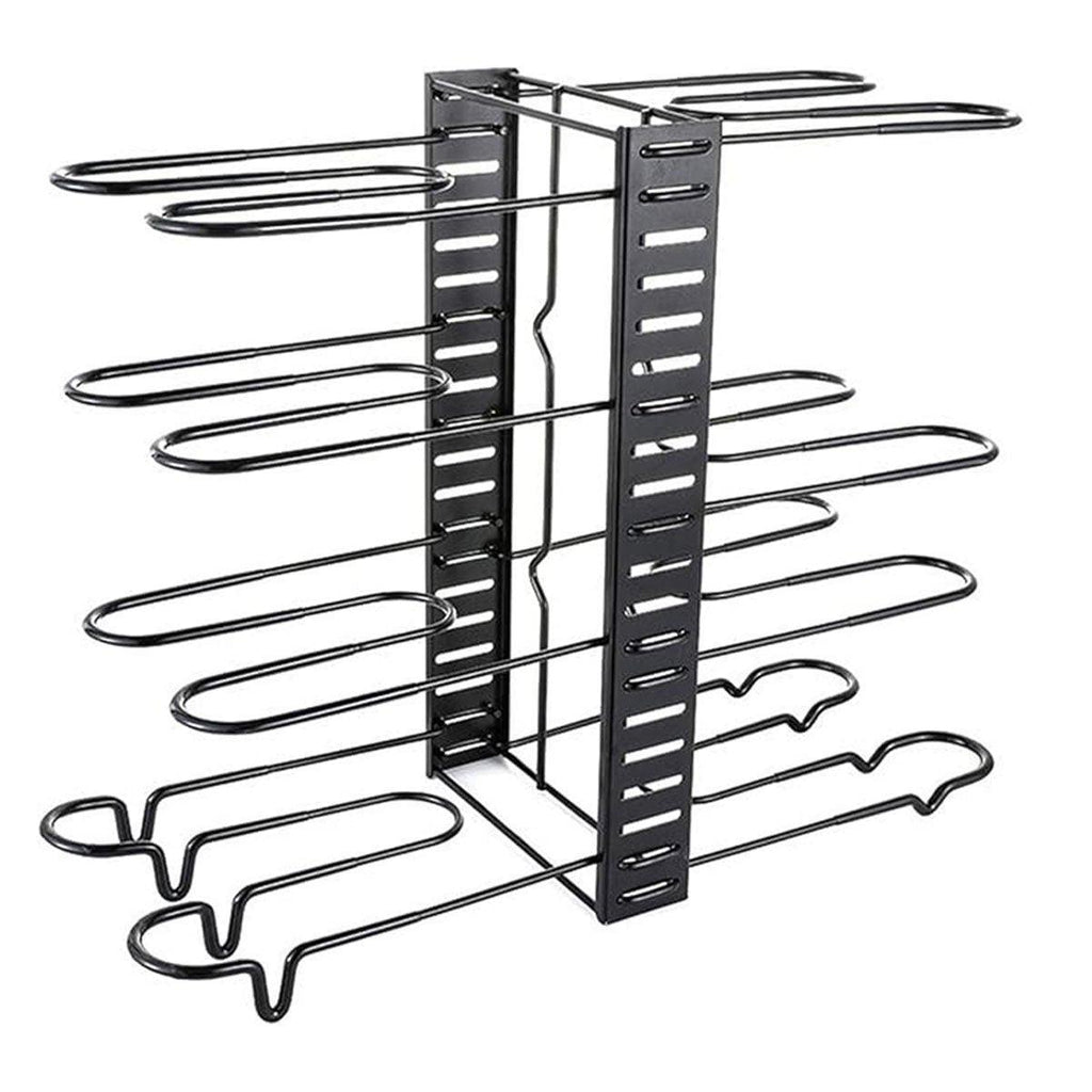 Multi-Layer Vertical Pot Lid Storage Rack Folding Kitchen Countertop Organizer - 8th-Floor