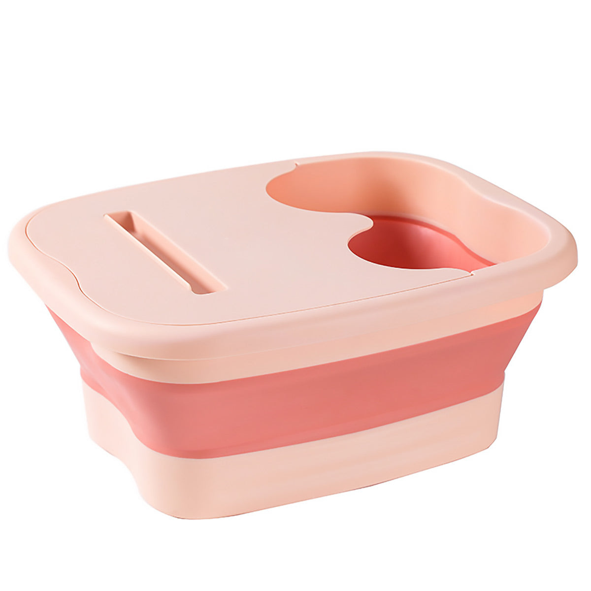 Foldable Foot Tub Portable Large Capacity Foot Basin for Home Bathroom Spa and Travel - White