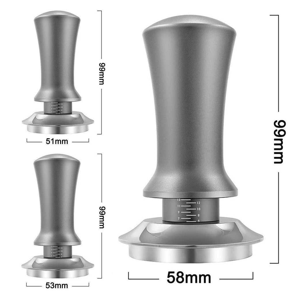 Adjustable Coffee Tamper with Scale Constant Pressure Espresso Powder Press Tool - Black-51mm