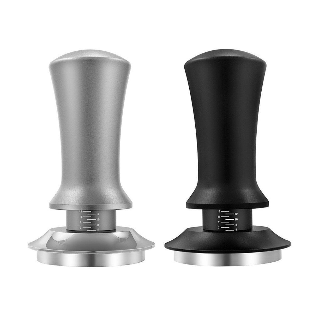 Adjustable Coffee Tamper with Scale Constant Pressure Espresso Powder Press Tool - Black-58mm
