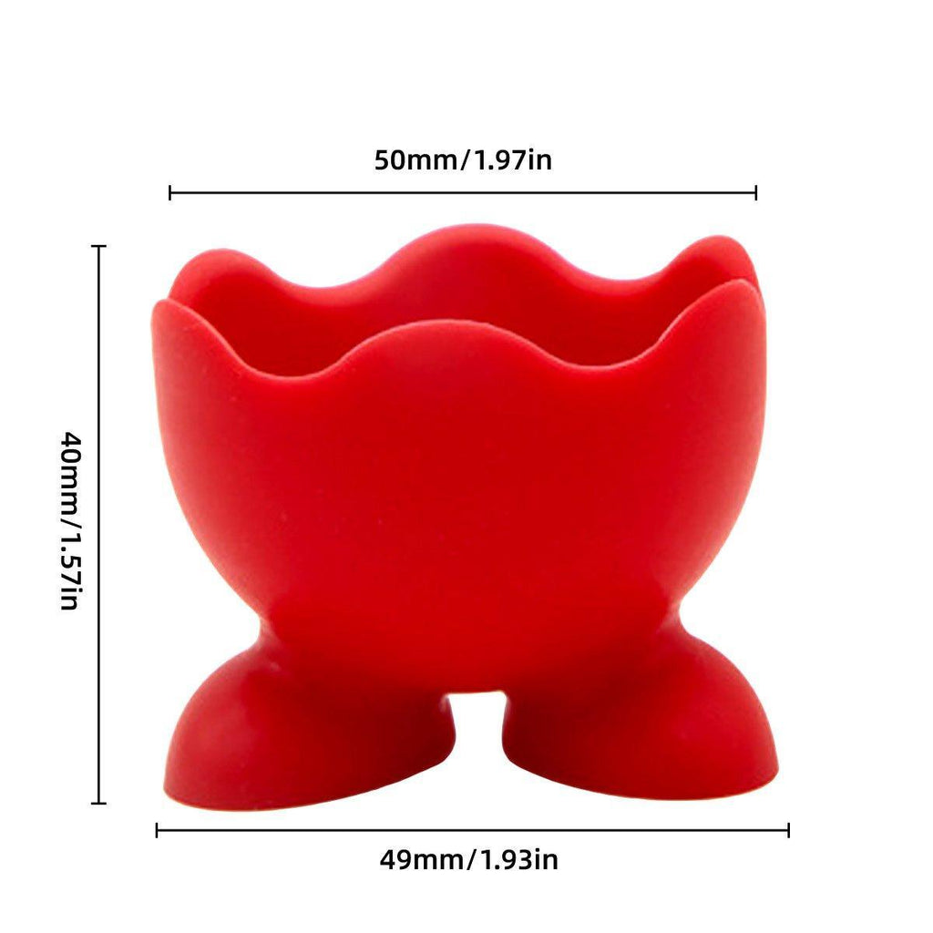 7PCS Breakfast Serving Cups Holders Set Boiled Egg Kitchen Silicone Egg Cup