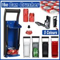 Can Crusher 12/16oz Beer Smasher Aluminium Recycling Wall Mount Bottle Opener - Red