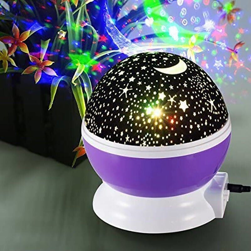 LED Night Star Galaxy Projector Rotating Lamp for Bedroom Ambience and Gift Use - Blue