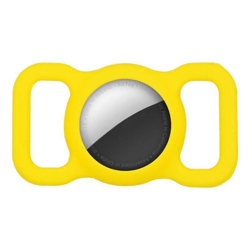 Silicone Collar Attachment Case Compatible with Tracking Device for Pets - Yellow