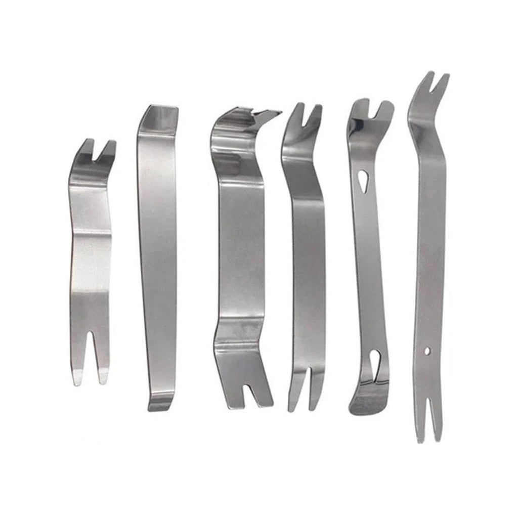 6pcs Pry Bar Tool Set Metal Dismantling Plate Fastener Remover For Car Repair