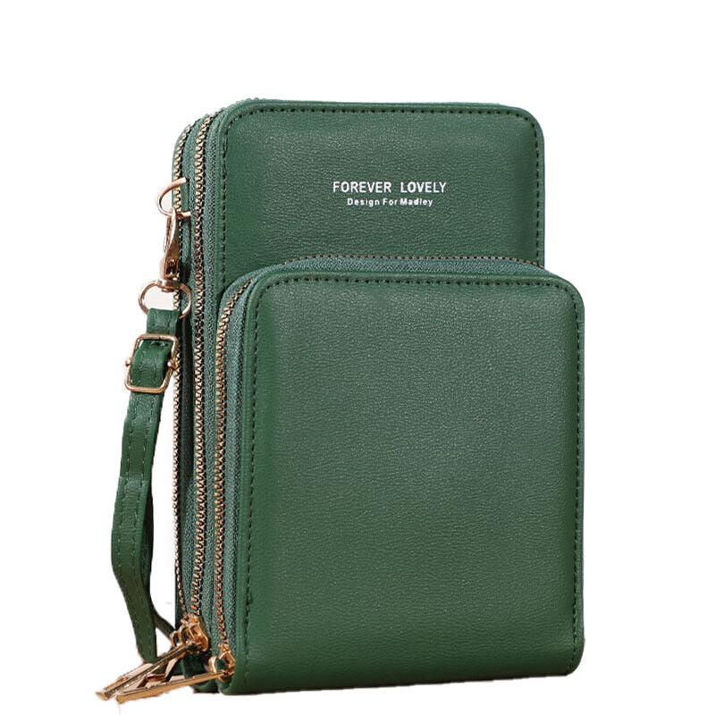 Women Crossbody Phone Purse Touch Screen Bag Rfid Blocking Wallet Shoulder Strap - Dark Blue