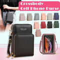 Women Crossbody Phone Purse Touch Screen Bag Rfid Blocking Wallet Shoulder Strap - Blue