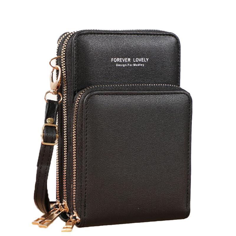 Women Crossbody Phone Purse Touch Screen Bag Rfid Blocking Wallet Shoulder Strap - Blue