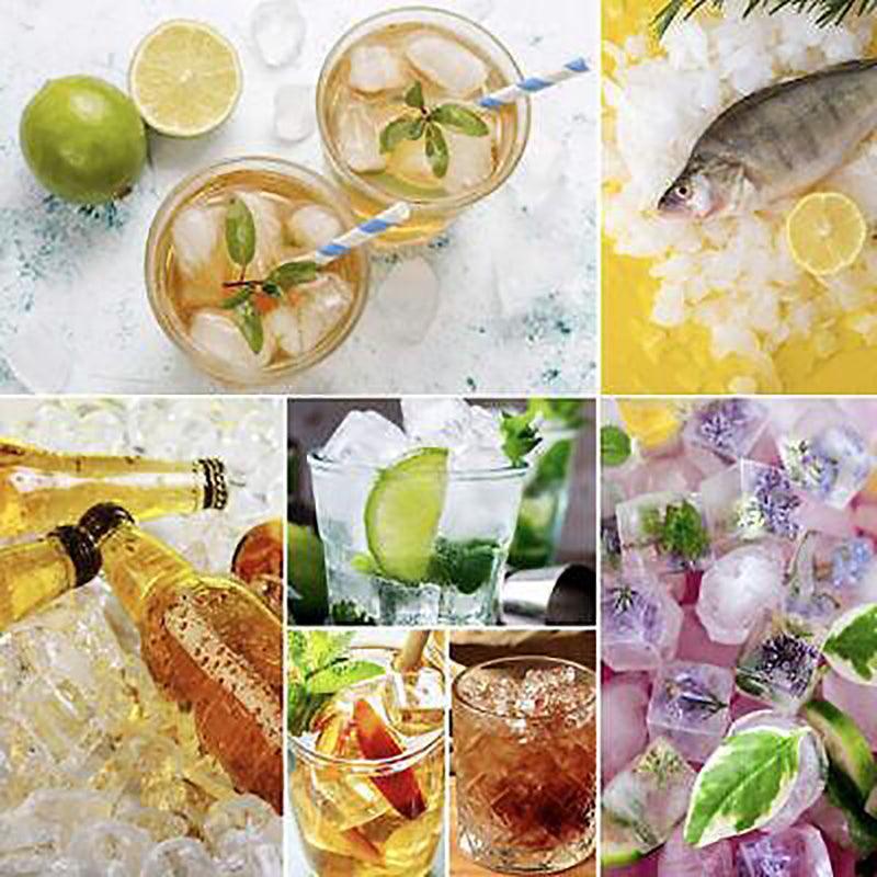 Large Ice Cube Tray Ball Maker Big Silicone Mold Sphere Whiskey Round Mould - Circular 4 grid