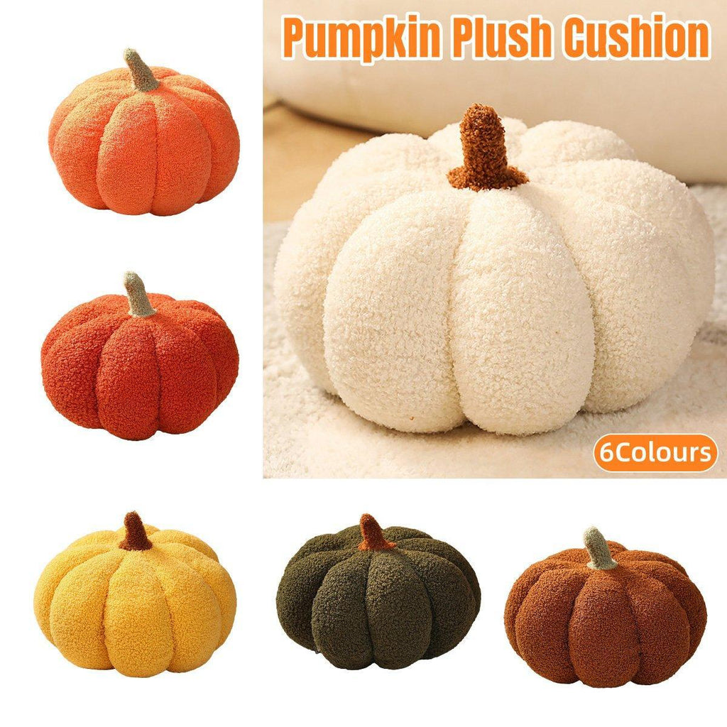 Soft Plush Pumpkin Pillow Cushion Sofa Living Room Bay Window Decor Indoor Toy - Red