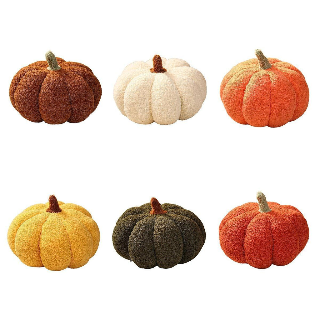 Soft Plush Pumpkin Pillow Cushion Sofa Living Room Bay Window Decor Indoor Toy - Yellow