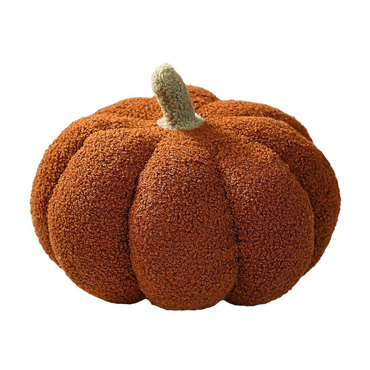 Soft Plush Pumpkin Pillow Cushion Sofa Living Room Bay Window Decor Indoor Toy - Yellow
