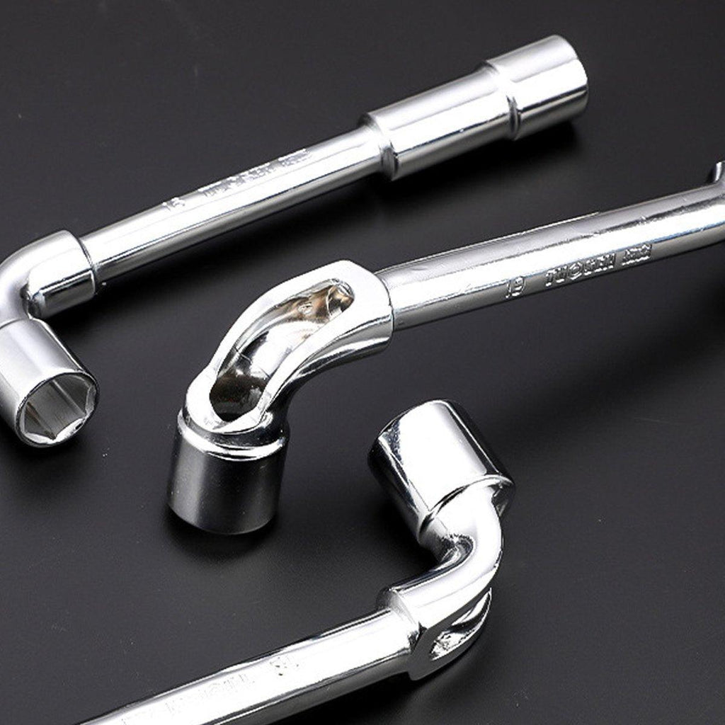 6-23mm L Shaped Socket Wrench Elbow Multi Size Hardware Repair Tool Set - 10mm