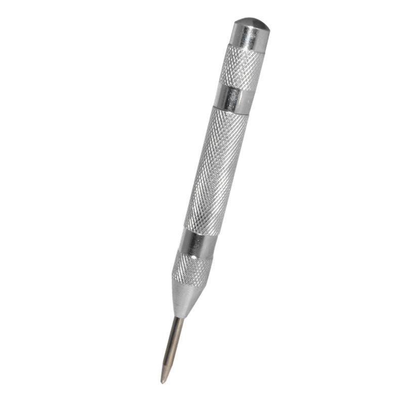 130mm Spring Loaded Centre Punch Automatic Brass Marking Tool Heavy Duty - Yellow