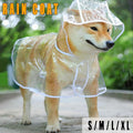 Puppy Waterproof Pet Dog Raincoat Jacket Clothes Vest Rain Coat Outdoor Hoodies White - L