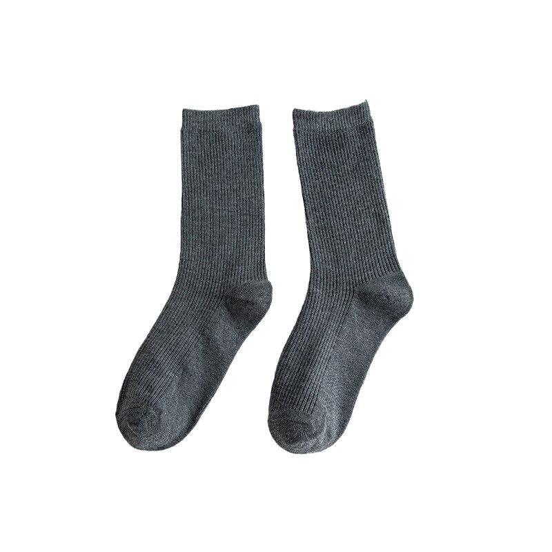 Olid Pure Colour Formal Socks Cotton Fashion Casual Breathable Crew Socks - Orange 2 Pairs