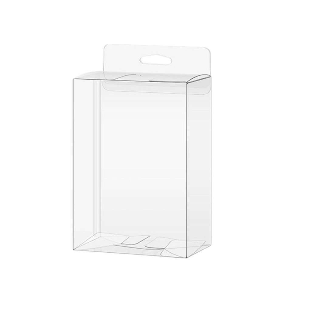 50pcs Transparent Gift Boxes with Hooks Clear Packaging Storage Containers - 7x2.5x15cm