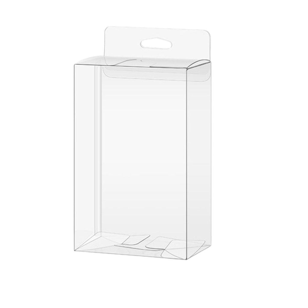 50pcs Transparent Gift Boxes with Hooks Clear Packaging Storage Containers - 7x2.5x15cm