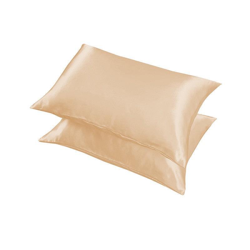 2X Satin Pillow Case Bedroom Pillowcase Cushion Covers Home Decor Luxury Slip - Light Blue