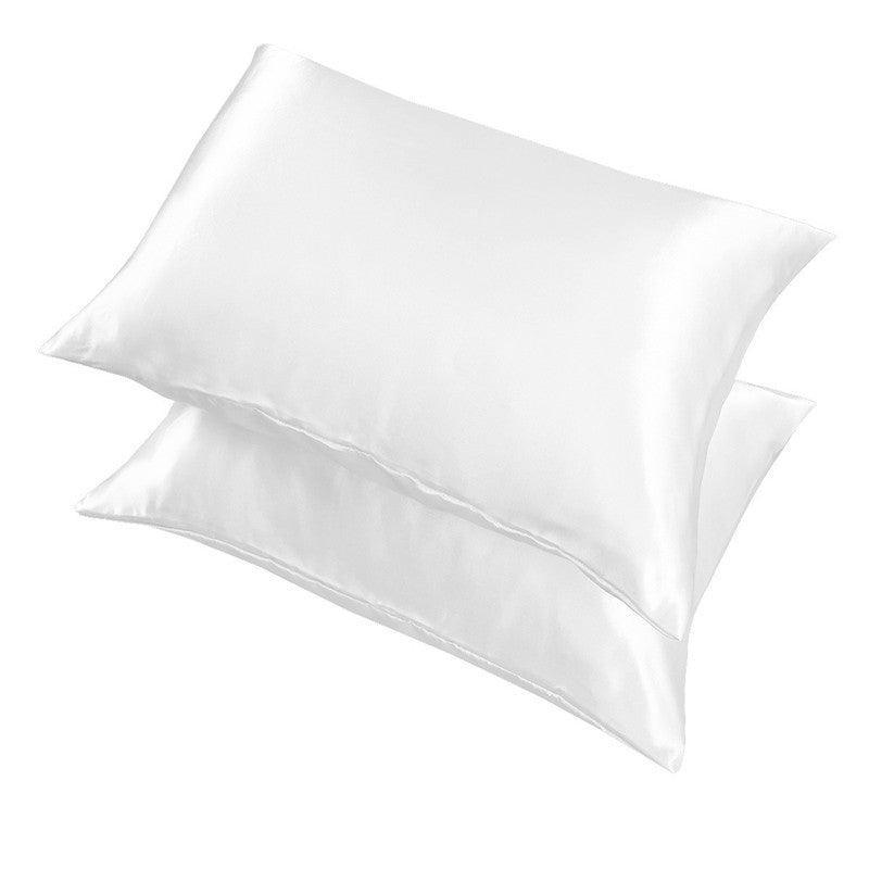 2X Satin Pillow Case Bedroom Pillowcase Cushion Covers Home Decor Luxury Slip - Light Blue