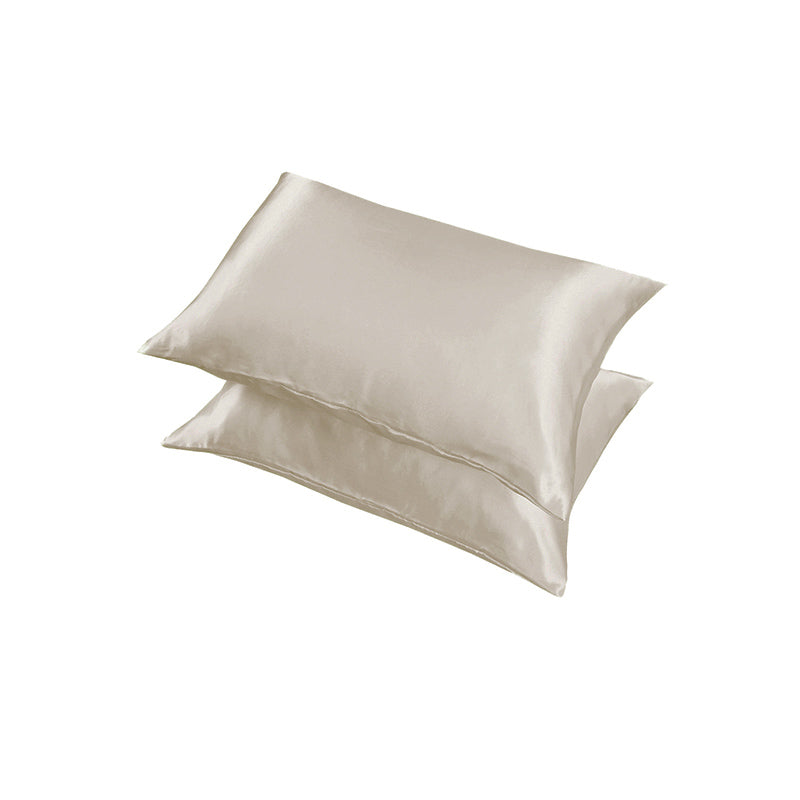 2X Satin Pillow Case Bedroom Pillowcase Cushion Covers Home Decor Luxury Slip - Light Blue